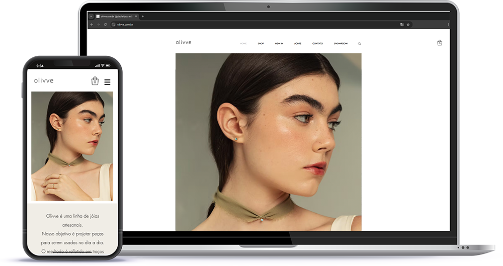 Website Olivve — Jóias Artesanais